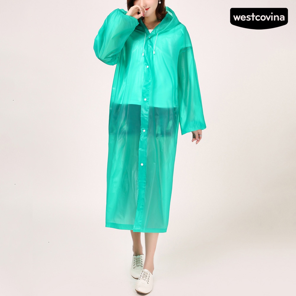 [COD]☁Áo Mưa Dáng Dài Có Mũ Trùm Chống Nước Có Thể Tái Sử Dụng Cho Nam Nữ