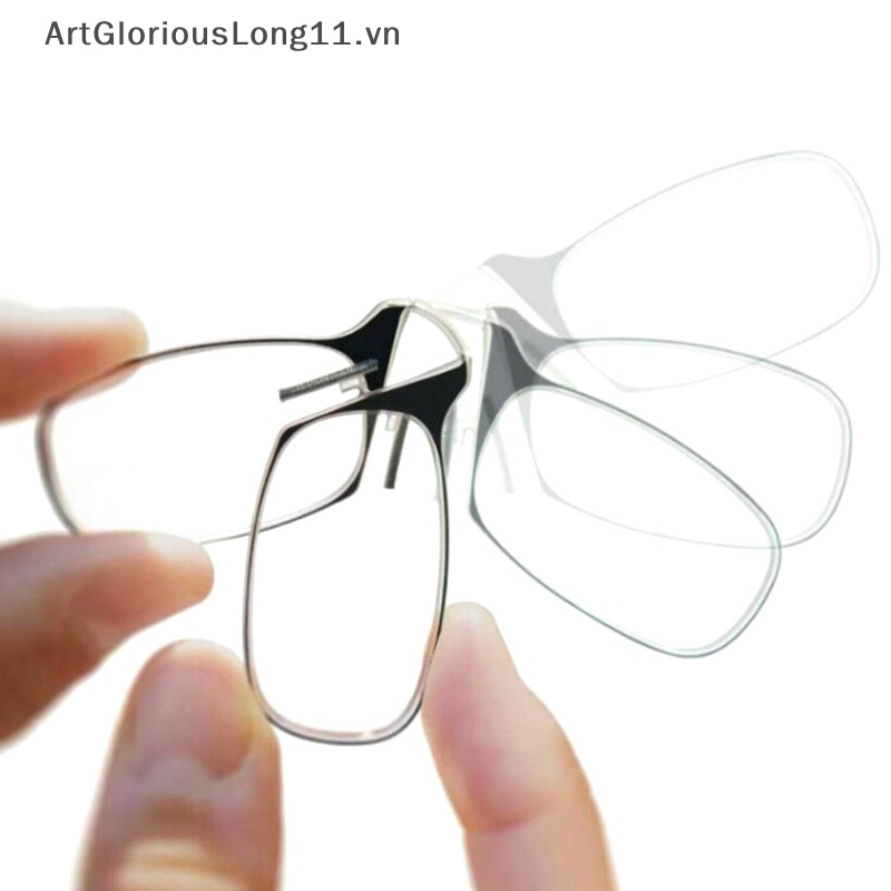 1 Kính Đọc Sách Siêu Mỏng Có Kẹp Mũi Tiện Dụng Unisex