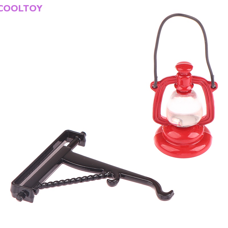 Cooltoy 1 Bộ Đèn Dầu Dầu Trang Trí Nhà Búp Bê 1: 12 Phong Cách Retro Kèm Giá Treo