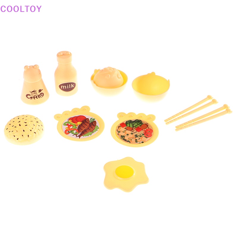 Set 10 Mô Hình Cơm Nắm Đất Sét Tỷ Lệ 1 / 6 Trang Trí Nhà Búp Bê