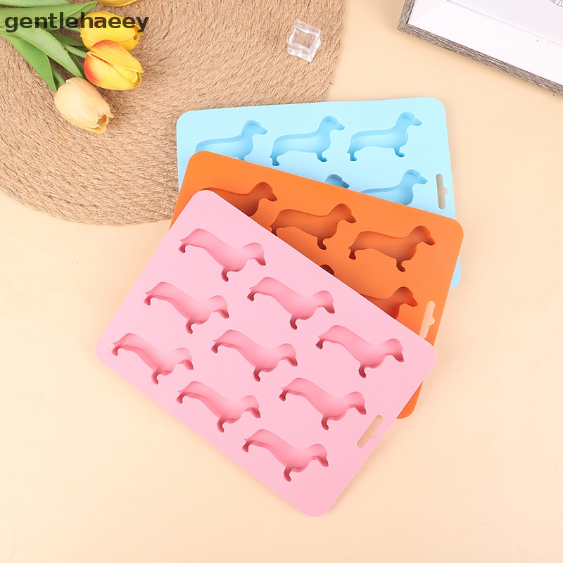 1 Khuôn Làm Đá / Chocolate Hình Dachshund 3D Độc Đáo Tiện Dụng