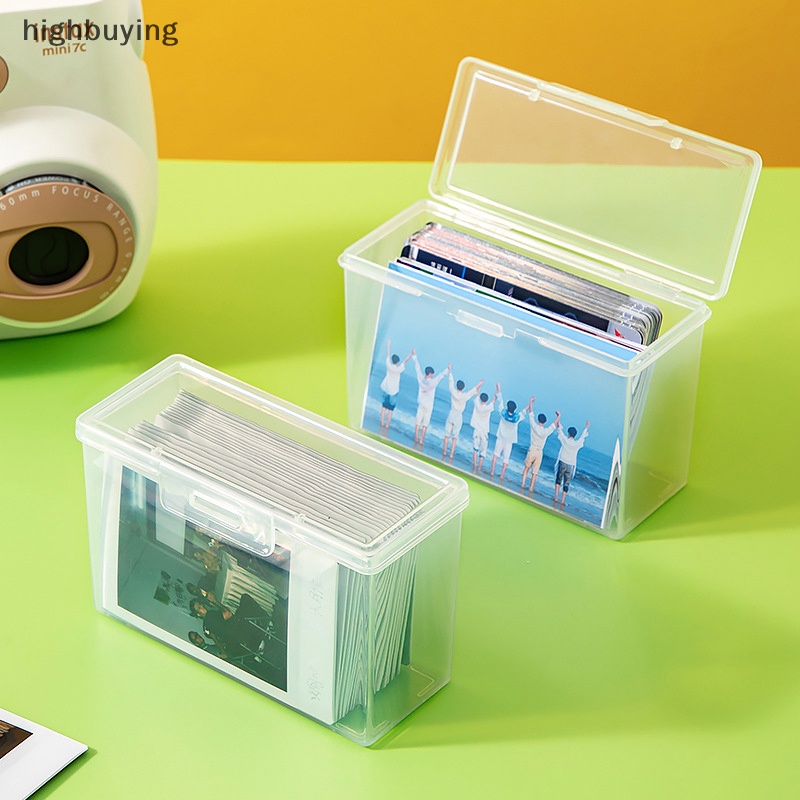 1 Hộp Nhựa Trong Suốt Đựng Ảnh Thẻ Để Bàn