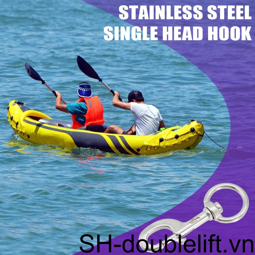 Móc Khóa Dây Xoay Tròn Bằng Thép Không Gỉ An Toàn