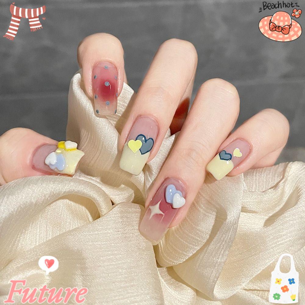 Set 24 Móng Tay Giả Có Thể Tháo Rời