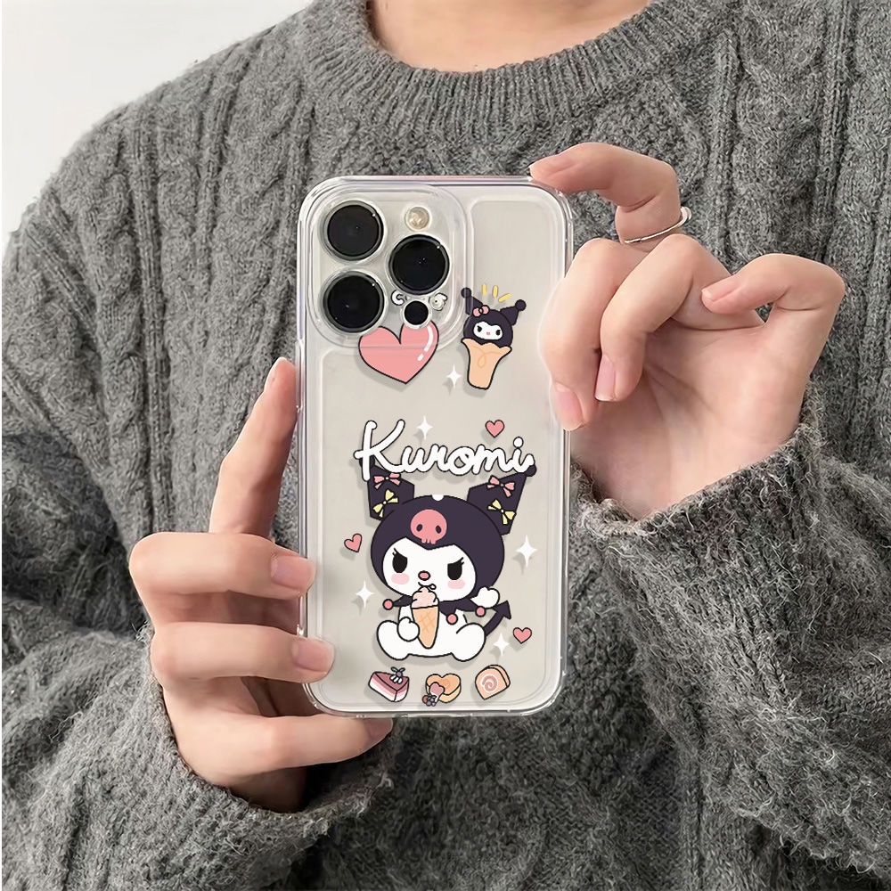 ✅Ốp Điện Thoại Mềm Chống Sốc Họa Tiết Kuromi Đơn Giản Cho Iphone 14Pro 11 13max 126In78 MX01
