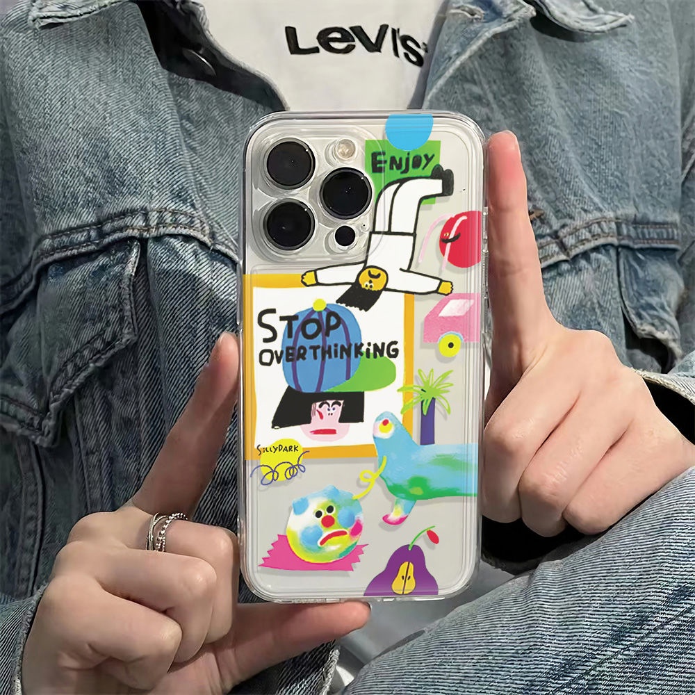 ✅Ốp Điện Thoại Mềm Chống Sốc Họa Tiết Graffiti 6In Đơn Giản Cho Iphone 14pro13 12 11maxplus 78 KM0B