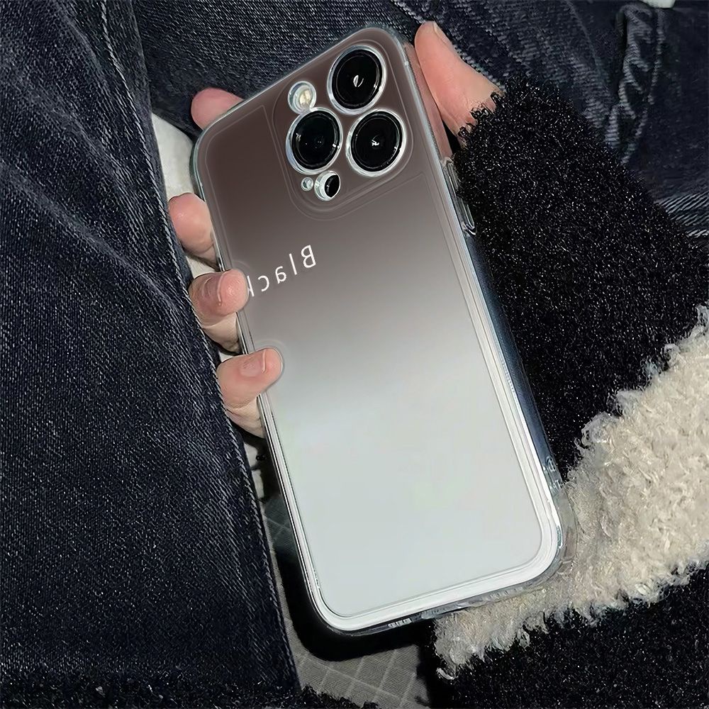 ✅Ốp Điện Thoại Mềm Chống Sốc Màu Đen Gradient Cho Iphone 11 1278 14pro 6In max13plus 8Fz