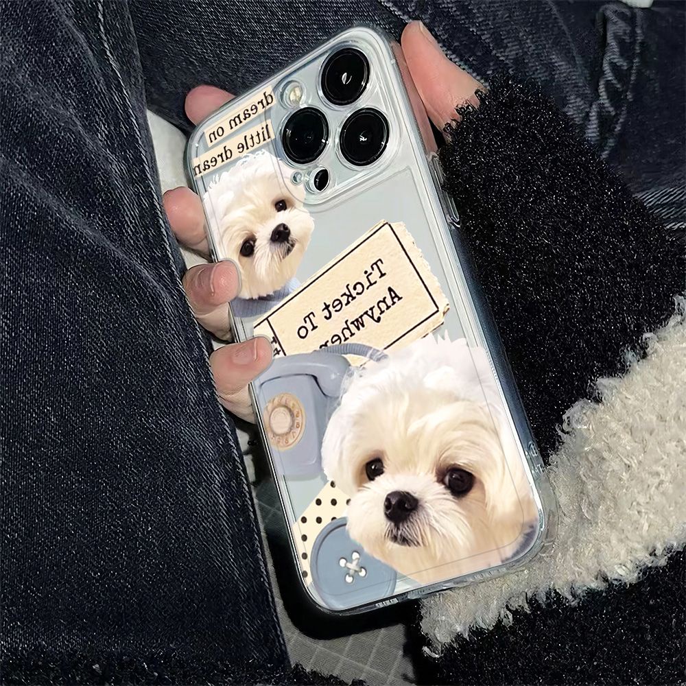 ✅Ốp Điện Thoại Mềm Chống Sốc Họa Tiết Chú Cún Đơn Giản 7814pro11 6In 13maxiPhone12 Apple O7MQ