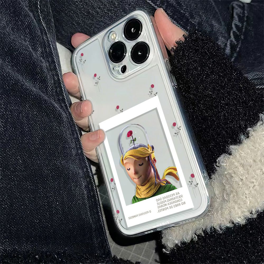 ✅Ốp Điện Thoại Mềm Chống Sốc Họa Tiết Hoa Hồng Đơn Giản Cho Iphone 14Pro 12 plus max11 6In 13 78 AOK9