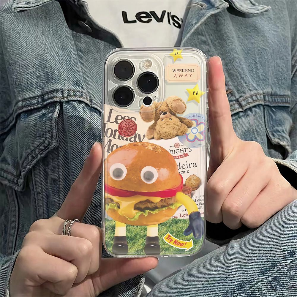 ✅Ốp Điện Thoại Mềm Chống Sốc Họa Tiết Hamburger 1311 7814pro Apple 6Inplus iPhone12 max