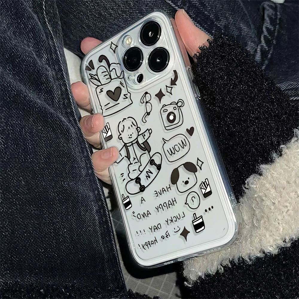 ✅Ốp Điện Thoại Mềm Chống Sốc In Hình Ván Trượt Đơn Giản Cho Apple Iphone 11 max 136 Iphone 1214 Pro Plus 78 RMTJ