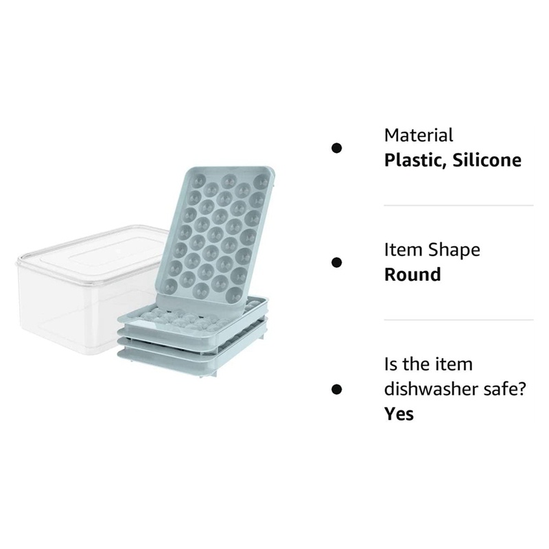 Khay Làm Đá Hình Tròn / Vuông Tiện Dụng Cho Làm Đá Viên Cocktail