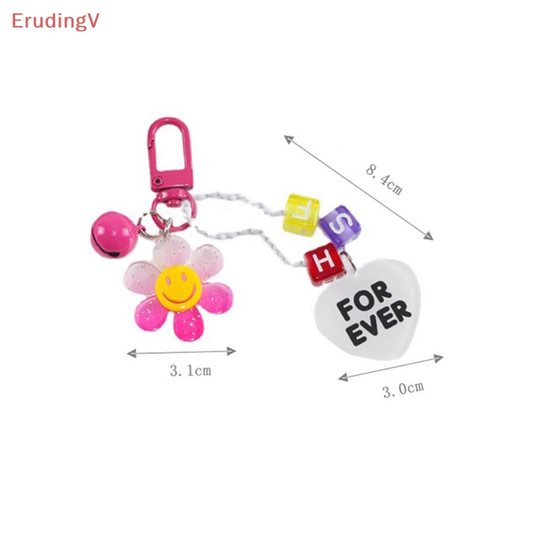 [ErudingV] Ins Móc Khóa Ba Lô / Đồ Chơi Trang Trí Hình Hoa Hướng Dương Mặt Cười Dễ Thương Sáng Tạo