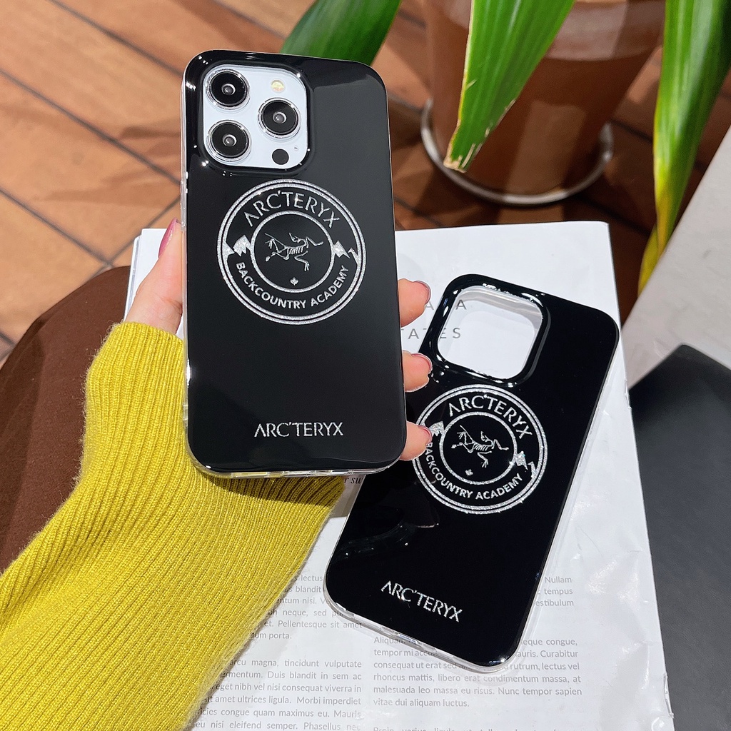 Ốp Điện Thoại Tpu Dẻo Màu Đen Trong Suốt Họa Tiết Archaeopteryx Thời Trang Cho iPhone 12 13 14 Pro Max Imd