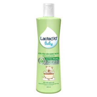 Sữa tắm và gội trẻ em từ sơ sinh LACTACYD MILKY chai 250ML