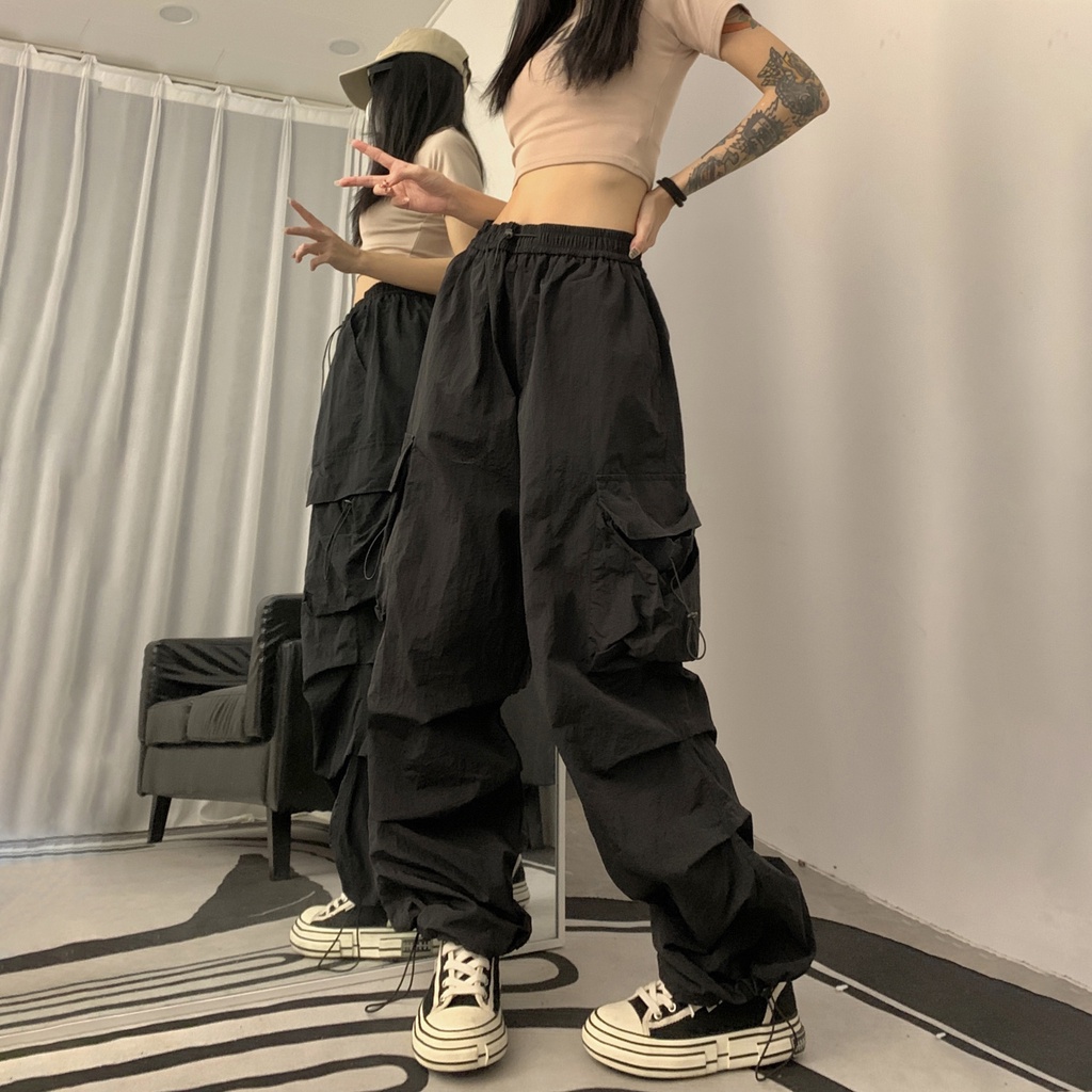 Quần Dài Thể Thao Dáng Rộng Cỡ Lớn Thời Trang Mùa Xuân Thu Hàn Quốc Giản Dị