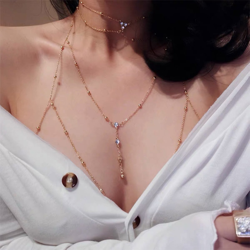 Dây Mắt Xích Ba Chiều Hở Lưng Quyến Rũ Cho Nữ