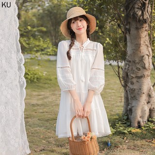 Đầm Công Chúa Nhỏ Mỏng Ba Lớp Tay Xòe Phong Cách Bohemian Pháp Thời Trang Mùa Hè 2023 Dành Cho Bé Gái