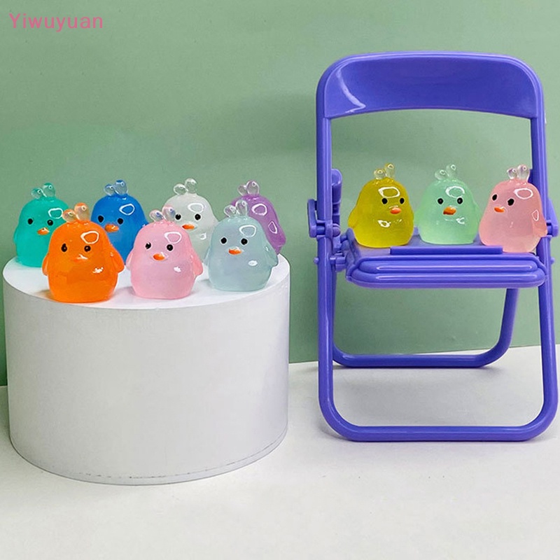 Bộ 5 Vịt Con Mini Phát Sáng Dùng Trang Trí Vườn Mới