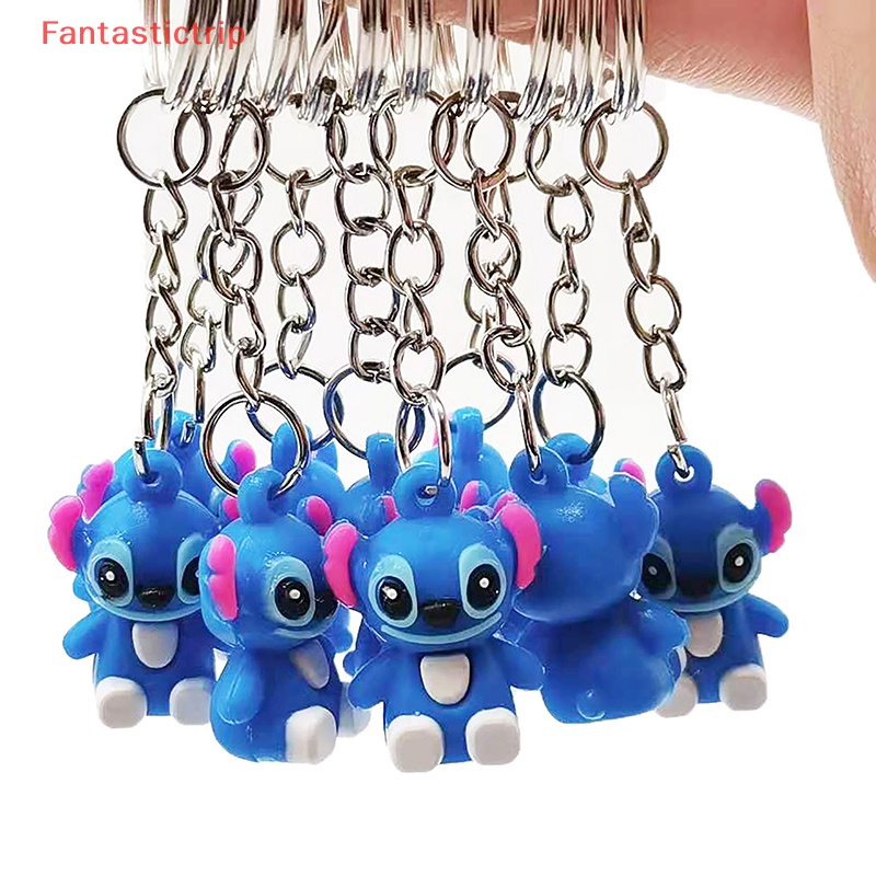 [Fantastictrip] Set 2 Móc Khóa Búp Bê Stitch Hoạt Hình Dễ Thương Cho Bé Trai Và Bé Gái Mới