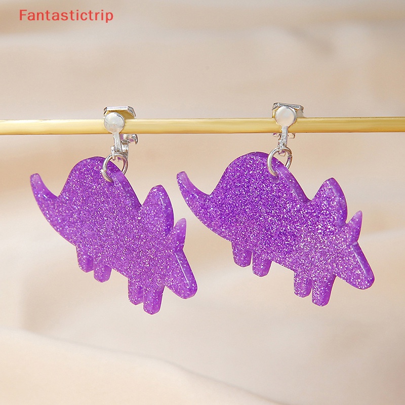 1 Đôi Bông Tai Hình Khủng Long Bằng Acrylic Nhiều Màu Dễ Thương Dành Cho Nữ