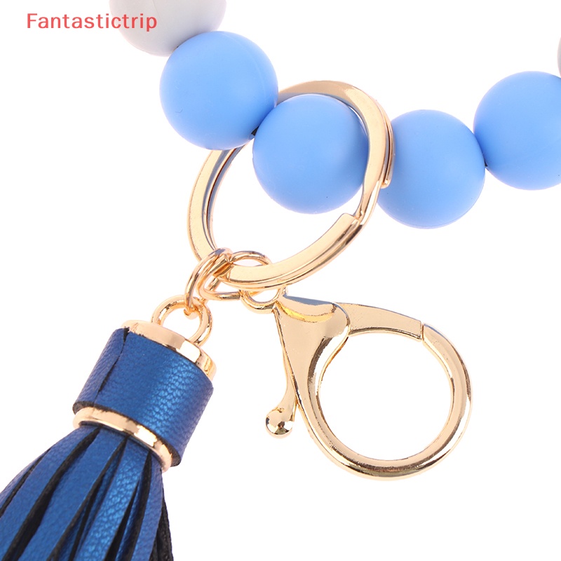[Fantastictrip] Móc Chìa Khóa / Vòng Tay Chuỗi Hạt Silicon Tua Rua Mới