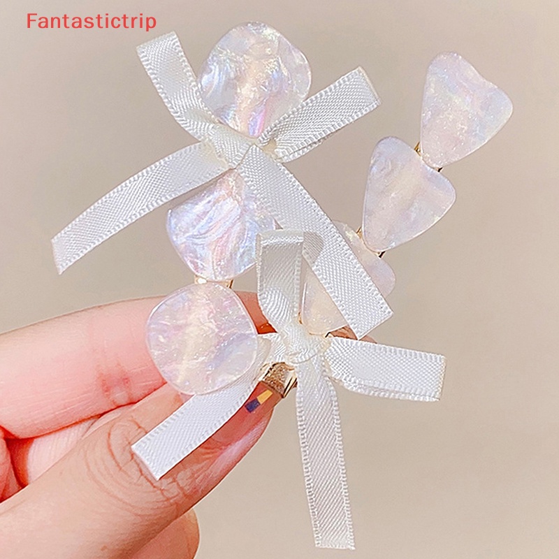 [Fantastictrip] Kẹp Tóc Trang Trí Hình Học Trái Tim Acetate Thanh Lịch Ngọt Ngào Cho Nữ Mới