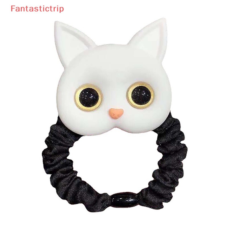 Dây Cột Tóc Cao Su Co Giãn Hình Mèo Dễ Thương Phong Cách Hàn Quốc Cho Nữ