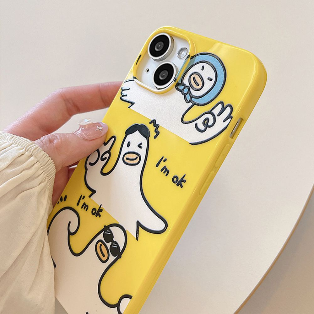 Ốp Điện Thoại Họa Tiết Vịt Đeo Kính Mát Cho IPhone 14 Pro Max 13 12 11 Pro Max XS XR 7 8 Plus