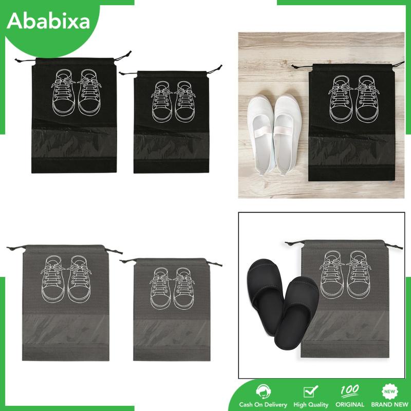 [Ababixa] Túi Giặt Giày Dây Rút Bằng Vải Không Dệt Trọng Lượng Nhẹ Cho Yoga / Chạy Bộ / Nhảy / Thể Dục Chống Thấm Nước