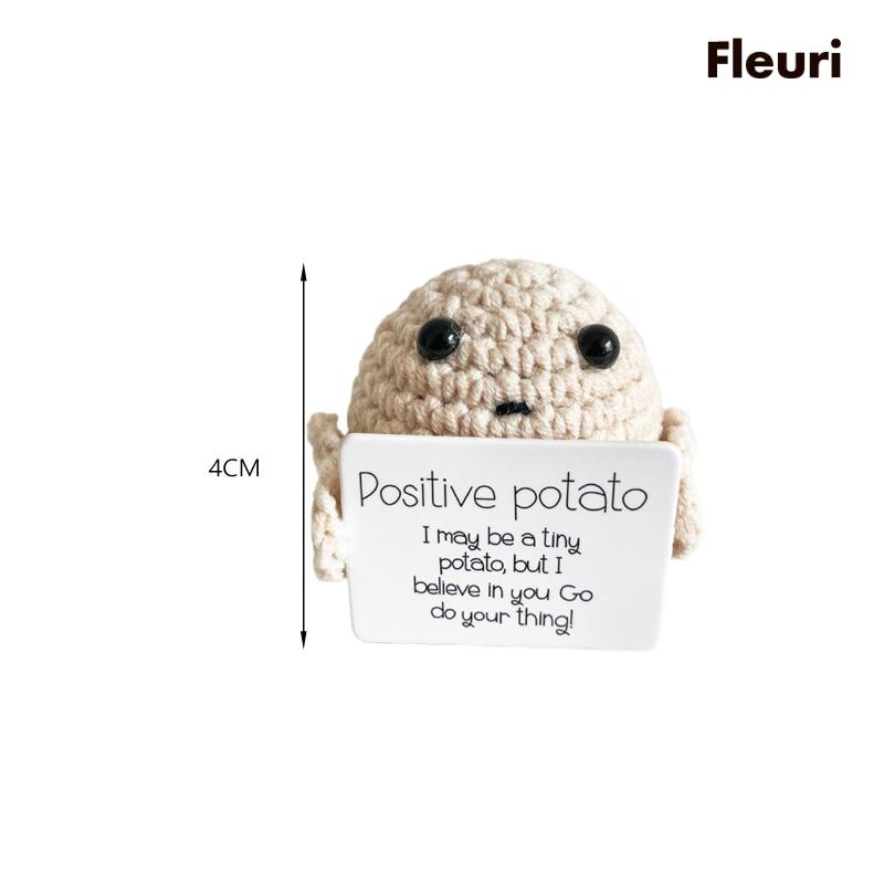 Búp Bê Đan Len Hình Khoai Tây Chiên Dễ Thương Vui Nhộn Để Bàn / Xe Hơi / Văn Phòng