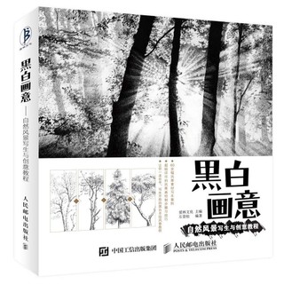 Bút chì vẽ phác thảo hình phong cảnh thiên nhiên màu trắng đen sáng tạo