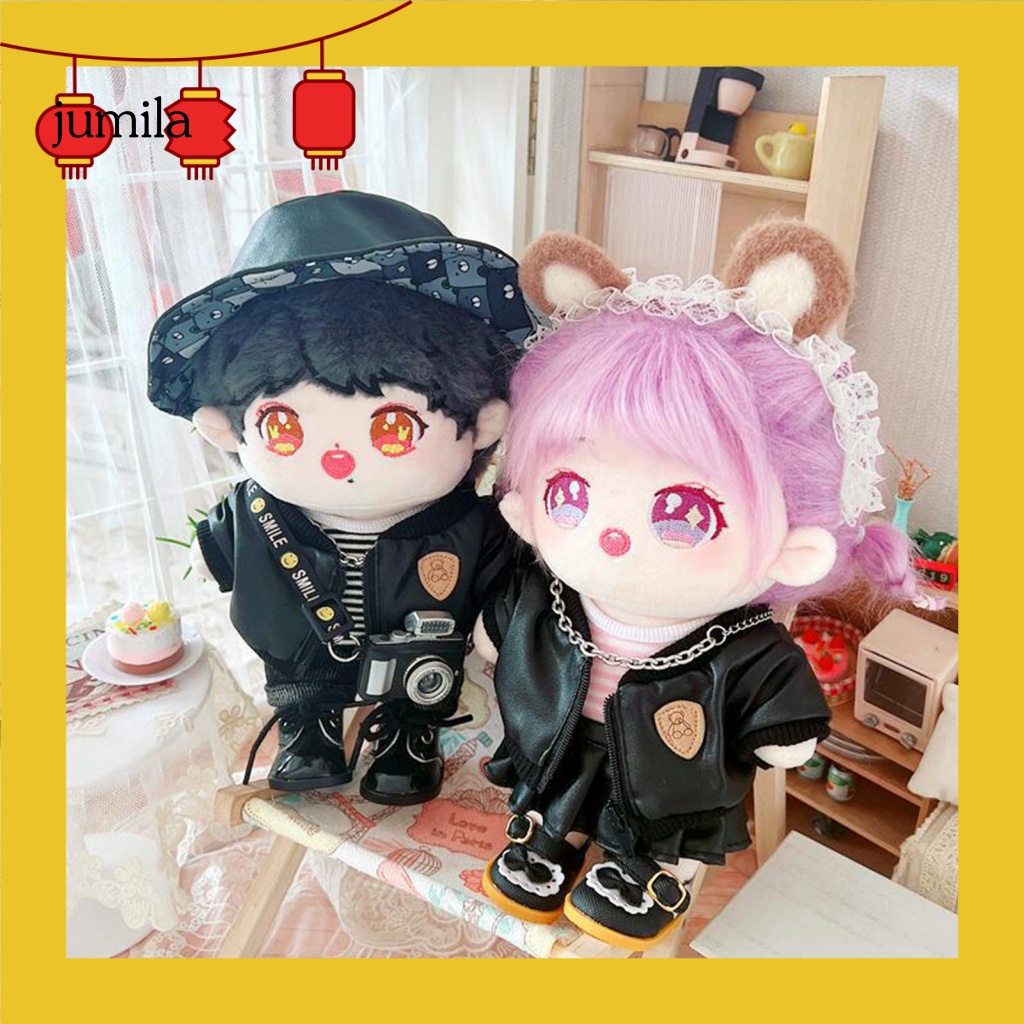 [JU] Áo Khoác Nhẹ Giải Trí Hai Mặt Có Sẵn Mũ Tròn Trang Trí Búp Bê