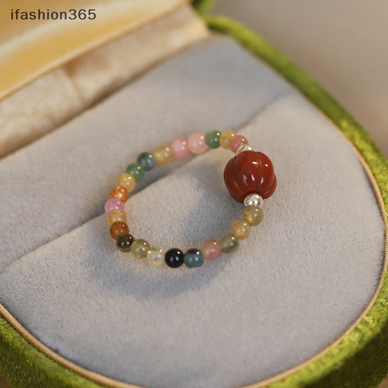 1 Nhẫn Dạng Hở Thời Trang Cổ Điển Đính Hạt Kim Loại Thủ Công ifashion365