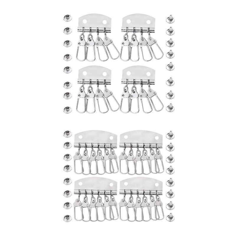 Set 4-6 Móc Treo Chìa Khóa / Túi Xách / Ví Da Đa Năng Tiện Dụng Chất Lượng Cao
