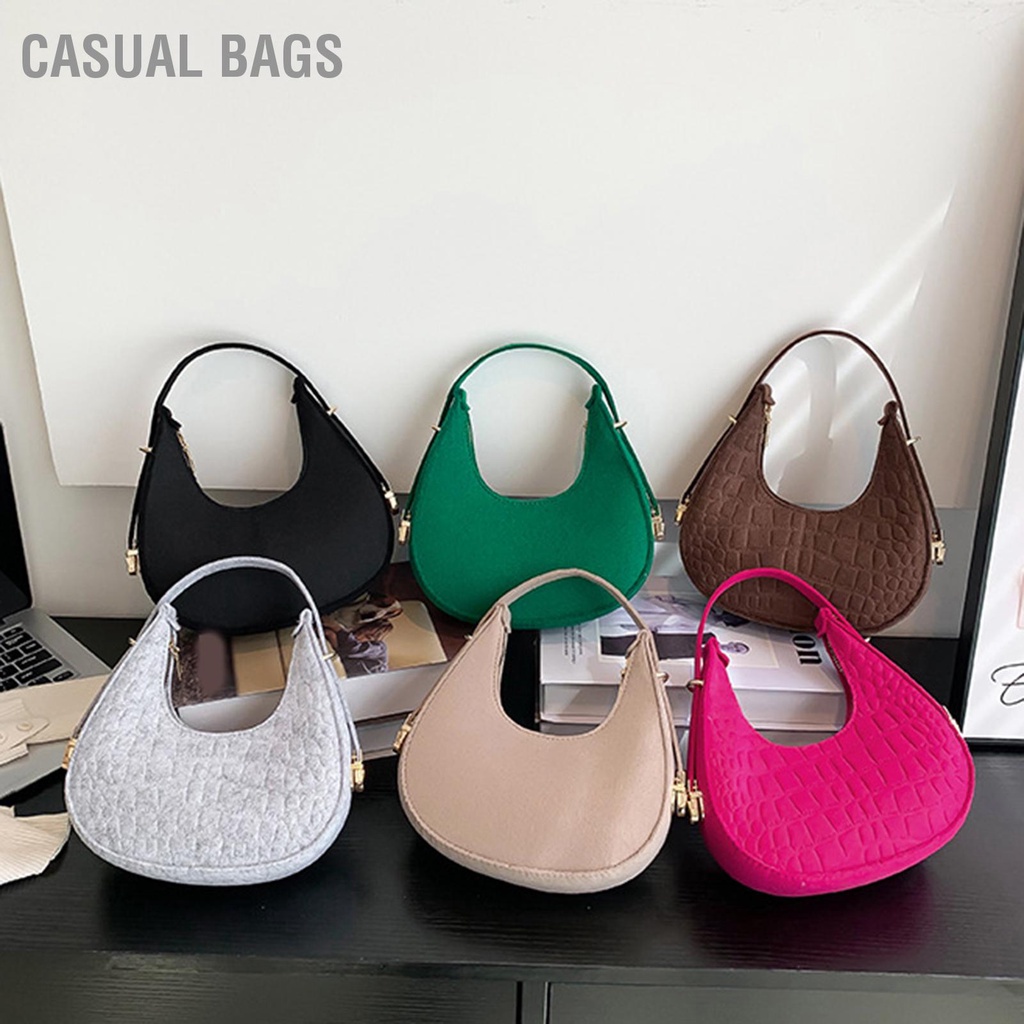 Casual Bags Túi Đeo Vai Đơn Cho Nữ Sát Nách Phong Cách Retro Thời Trang Mùa Xuân