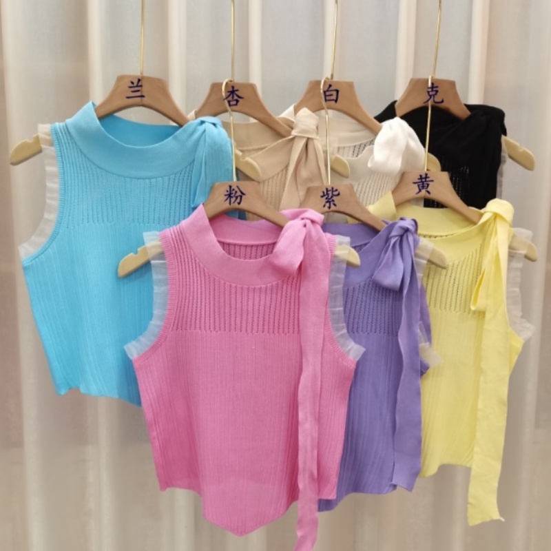 Áo Hai Dây Thắt Nơ Quyến Rũ Thời Trang Hè Cho Nữ