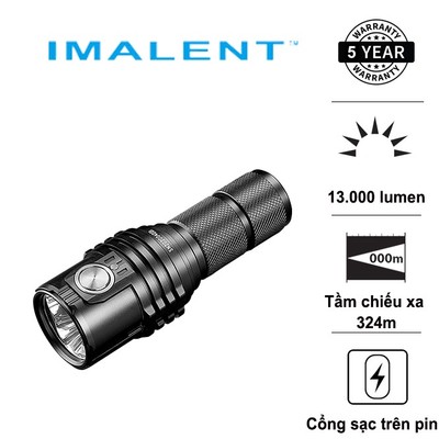 Đèn pin edc IMALENT MS03 sáng 13.000 lumen chiếu xa 324m pin 21700 sạc USB-C
