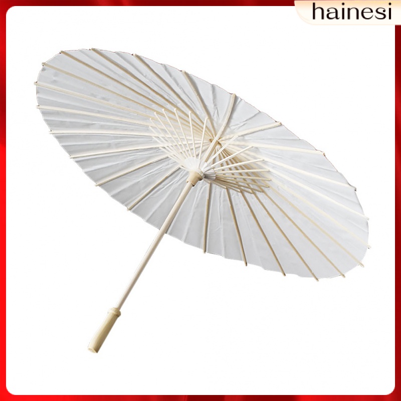 Dù Giấy Vẽ Tranh Sơn Dầu parasol Màu Trắng Phong Cách Châu Á Cổ Điển diy Cho Bé