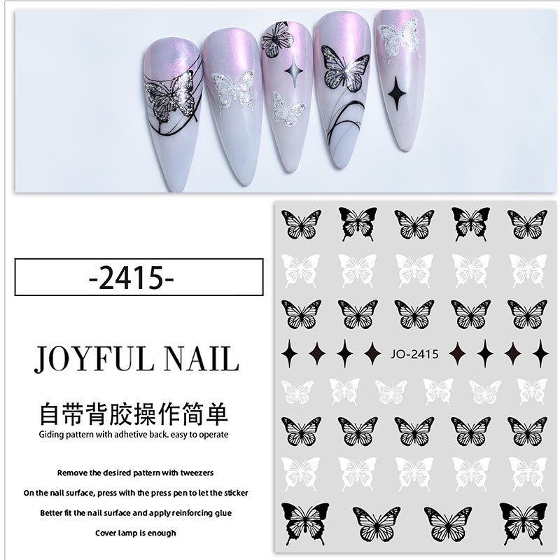 Sticker bướm trang trí móng, phụ kiện nail
