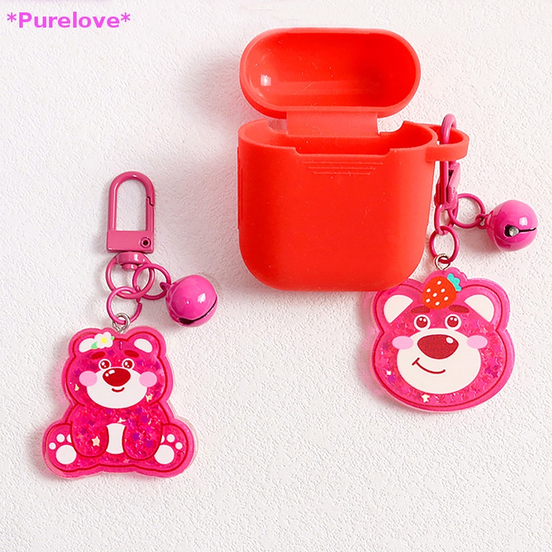 Móc Khóa Hình Gấu Dâu Tây Xinh Xắn Mới