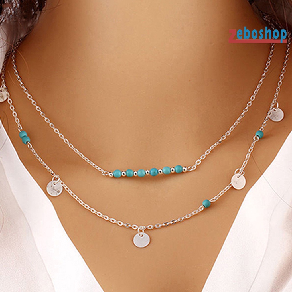 Vòng cổ Nhiều Lớp Mặt Hình Chiếc Lá / Trái Tim Xinh Xắn Cho Nữ