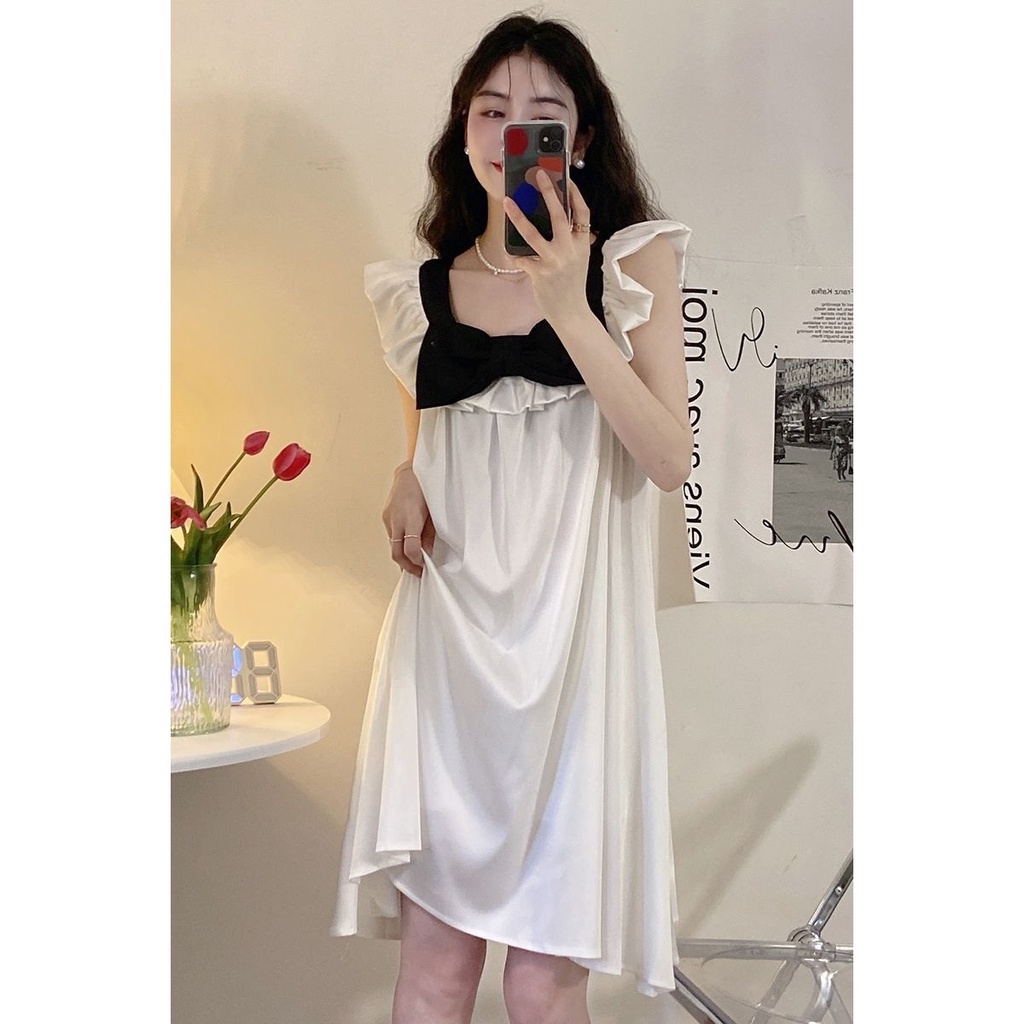 Đồ ngủ Phối Nơ Plus Size Thời Trang Pháp Dành Cho Nữ