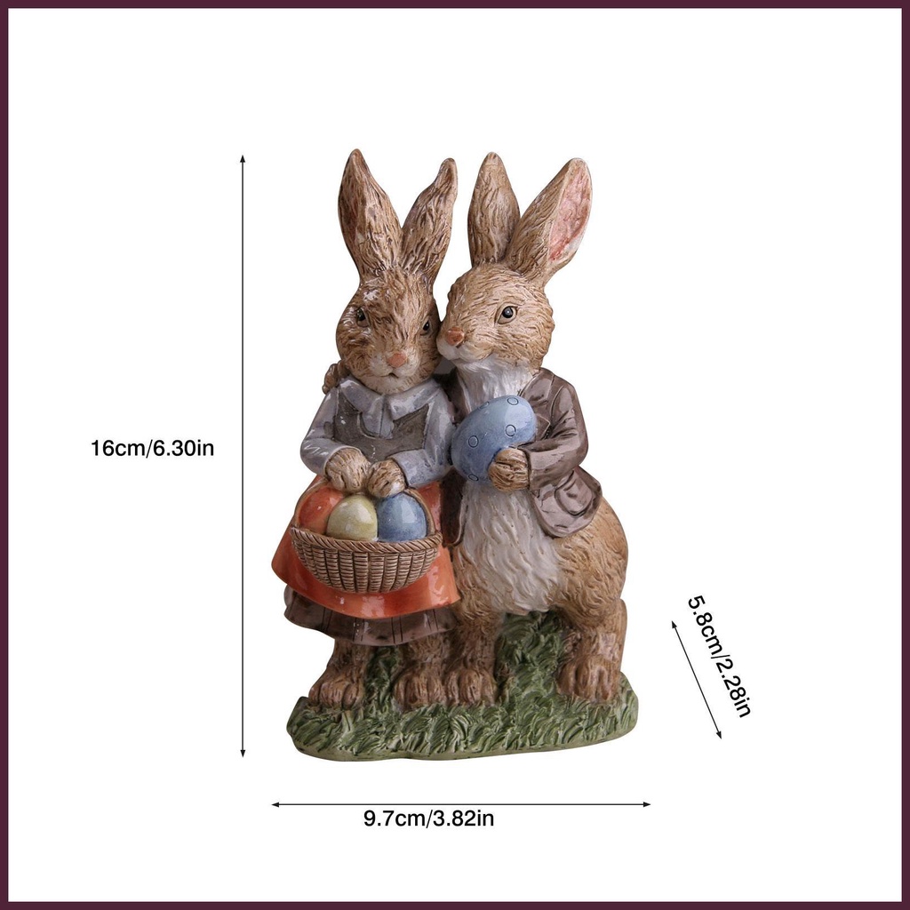 Tượng Hình Thỏ Phục Sinh Nhỏ Xinh Để Bàn Trang Trí