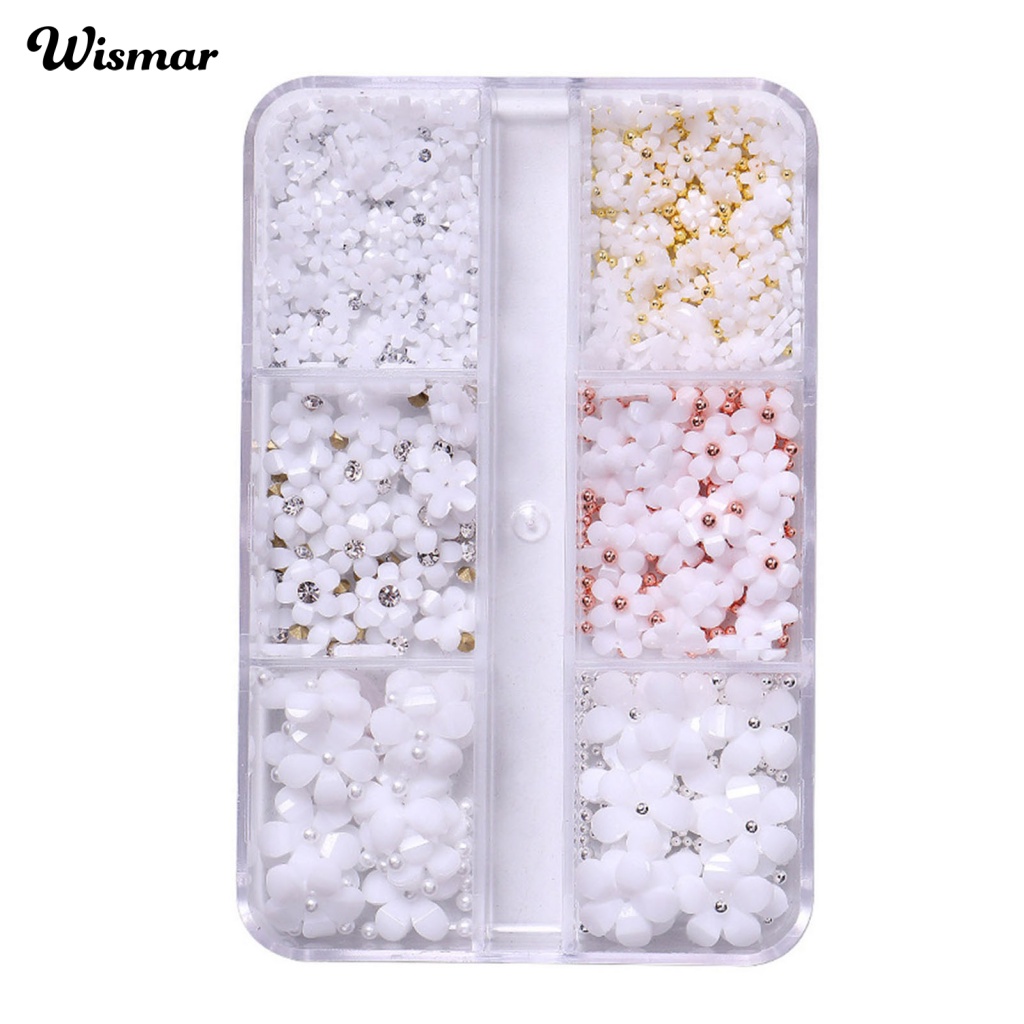 1 Hộp Phụ Kiện Trang Trí Móng Tay Lấp Lánh Nhiều Màu Sắc