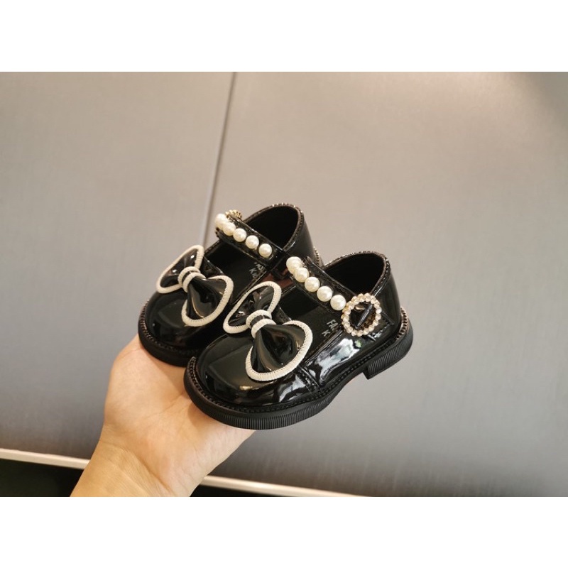 Giày búp bê quai dán đính ngọc mềm êm nhẹ chống trơn trượt cho bé yêu