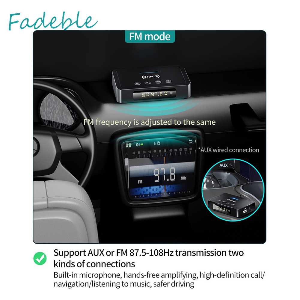 Thiết Bị NhậN TruyềN Âm Thanh Bluetooth 5.0 NFC 3 Trong 1 Chuyên DụNg Cho Gia ĐìNh