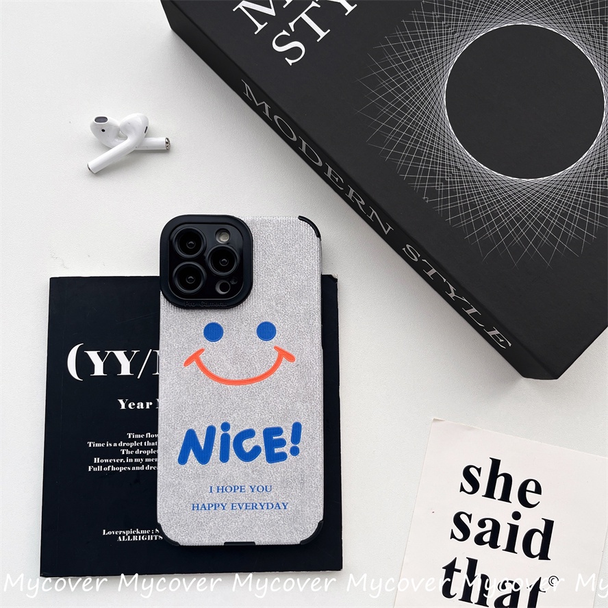 Ốp Điện Thoại TPU Mềm Họa Tiết Mặt Cười Đơn Giản Cho iPhone 11 13 12 14 Pro Max X XR Xs Max 6 7 8 Plus