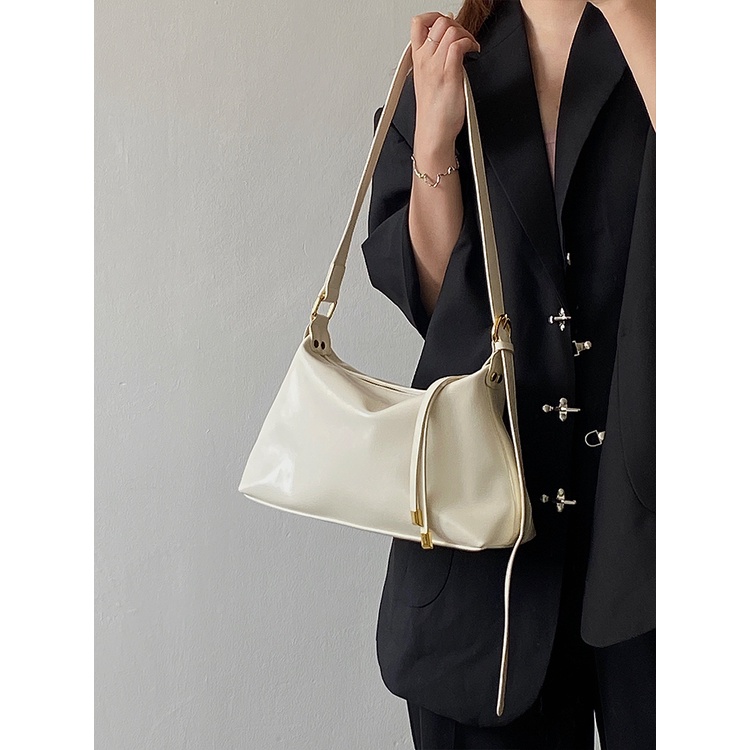 Túi Tote Đeo Vai / Đeo Chéo Cỡ Lớn Màu Trắng Thiết Kế Đơn Giản Thời Trang Cao Cấp