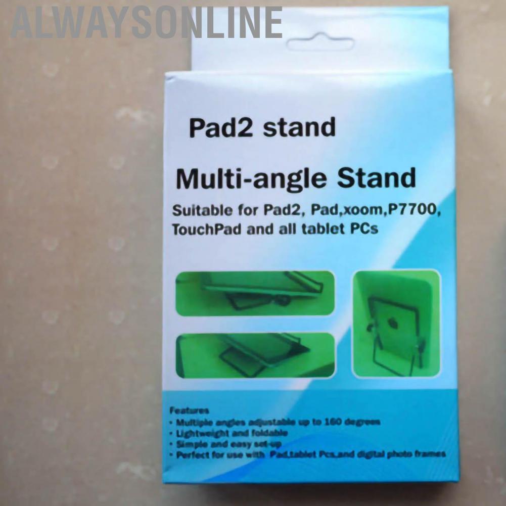Alwaysonline Tablet Stand Foldable Prevent Slip Multi Angle Triangular Iron Wire Desktop Mobile Phone Bracket